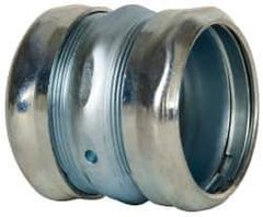 Cooper Crouse-Hinds - 2" Trade, Steel Compression EMT Conduit Coupling - Noninsulated - Eagle Tool & Supply