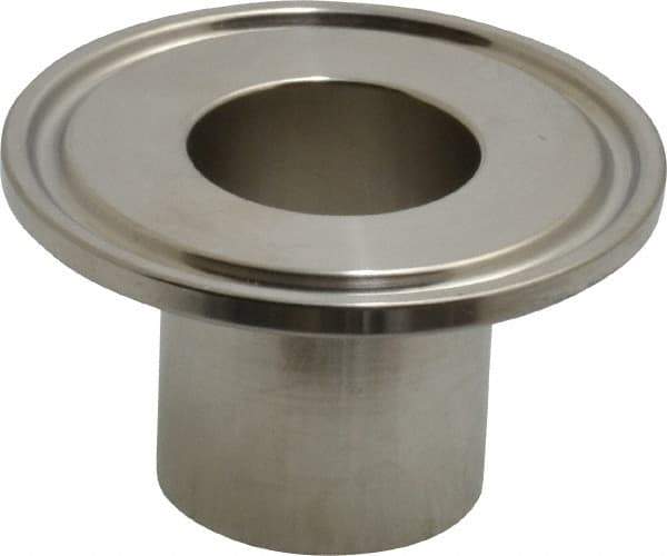 VNE - 1", Clamp Style, Sanitary Stainless Steel Pipe Welding Ferrule - Tube OD Connection, Grade 316/316L - Eagle Tool & Supply
