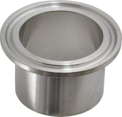 VNE - 1-1/2", Clamp Style, Sanitary Stainless Steel Pipe Welding Ferrule - Tube OD Connection, Grade 316/316L - Eagle Tool & Supply