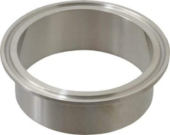 VNE - 3", Clamp Style, Sanitary Stainless Steel Pipe Welding Ferrule - Tube OD Connection, Grade 316/316L - Eagle Tool & Supply