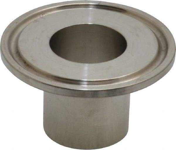 VNE - 1", Clamp Style, Sanitary Stainless Steel Pipe Welding Ferrule - Tube OD Connection, Grade 304 - Eagle Tool & Supply