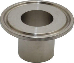 VNE - 1", Clamp Style, Sanitary Stainless Steel Pipe Welding Ferrule - Tube OD Connection, Grade 304 - Eagle Tool & Supply