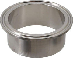 VNE - 2-1/2", Clamp Style, Sanitary Stainless Steel Pipe Welding Ferrule - Tube OD Connection, Grade 304 - Eagle Tool & Supply