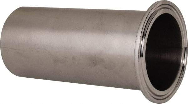VNE - 2", Clamp Style, Sanitary Stainless Steel Pipe Tygon Hose Adapter - Tube OD Connection, Grade 304 - Eagle Tool & Supply
