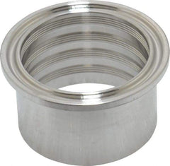 VNE - 1-1/2", Clamp Style, Sanitary Stainless Steel Pipe Recessless Ferrule (Expanding) - Tube OD Connection, Grade 316/316L - Eagle Tool & Supply