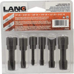 Lang - UNF, 3 & 4 Flute, Zinc Finish, Carbon Steel Tap Set - Right Hand Cut - Eagle Tool & Supply