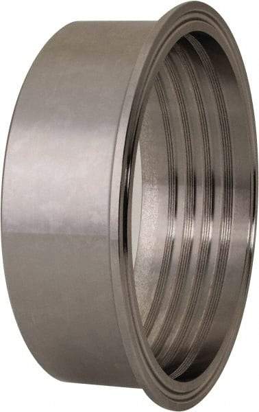 VNE - 4", Clamp Style, Sanitary Stainless Steel Pipe Recessless Ferrule (Expanding) - Tube OD Connection, Grade 304 - Eagle Tool & Supply