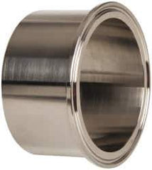 VNE - 3", Clamp Style, Sanitary Stainless Steel Pipe Tank Welding Ferrule - Tube OD Connection, Grade 316/316L - Eagle Tool & Supply