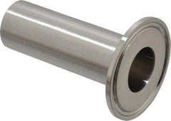 VNE - 1", Clamp Style, Sanitary Stainless Steel Pipe Long Tank Welding Ferrule - Tube OD Connection, Grade 316/316L - Eagle Tool & Supply