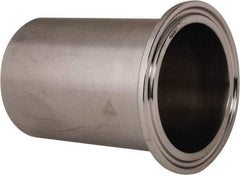 VNE - 2", Clamp Style, Sanitary Stainless Steel Pipe Long Tank Welding Ferrule - Tube OD Connection, Grade 316/316L - Eagle Tool & Supply