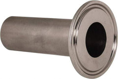 VNE - 1", Clamp Style, Sanitary Stainless Steel Pipe Long Tank Welding Ferrule - Tube OD Connection, Grade 304 - Eagle Tool & Supply