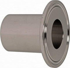 VNE - 1", Clamp Style, Sanitary Stainless Steel Pipe Tank Welding Ferrule - Tube OD Connection, Grade 304 - Eagle Tool & Supply