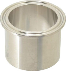 VNE - 2", Clamp Style, Sanitary Stainless Steel Pipe Tank Welding Ferrule - Tube OD Connection, Grade 304 - Eagle Tool & Supply