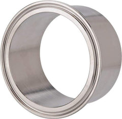 VNE - 3", Clamp Style, Sanitary Stainless Steel Pipe Tank Welding Ferrule - Tube OD Connection, Grade 304 - Eagle Tool & Supply