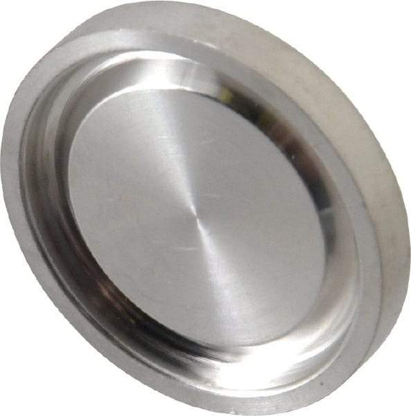 VNE - 3/4", Clamp Style, Sanitary Stainless Steel Pipe End Cap - Tube OD Connection, Grade 316/316L - Eagle Tool & Supply