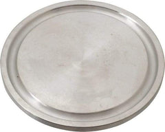 VNE - 1-1/2", Clamp Style, Sanitary Stainless Steel Pipe End Cap - Tube OD Connection, Grade 316/316L - Eagle Tool & Supply