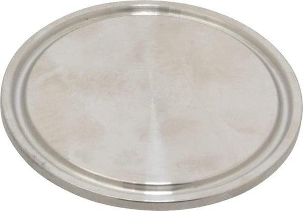 VNE - 2", Clamp Style, Sanitary Stainless Steel Pipe End Cap - Tube OD Connection, Grade 316/316L - Eagle Tool & Supply