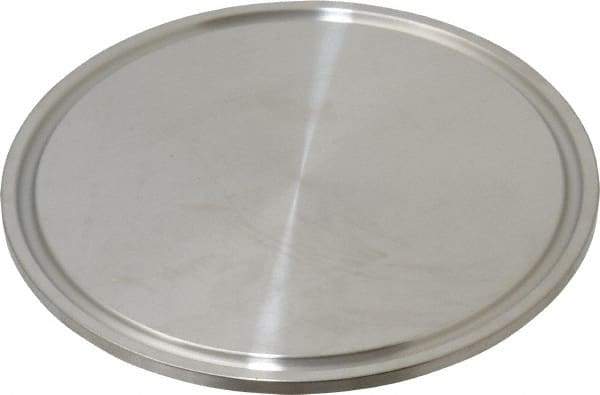 VNE - 3", Clamp Style, Sanitary Stainless Steel Pipe End Cap - Tube OD Connection, Grade 316/316L - Eagle Tool & Supply