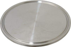 VNE - 3", Clamp Style, Sanitary Stainless Steel Pipe End Cap - Tube OD Connection, Grade 316/316L - Eagle Tool & Supply