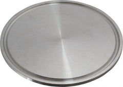 VNE - 3", Clamp Style, Sanitary Stainless Steel Pipe End Cap - Tube OD Connection, Grade 304 - Eagle Tool & Supply