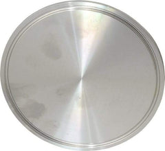 VNE - 4", Clamp Style, Sanitary Stainless Steel Pipe End Cap - Tube OD Connection, Grade 304 - Eagle Tool & Supply