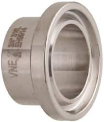 VNE - 3/4", Clamp Style, Sanitary Stainless Steel Pipe Short Welding Ferrule - Tube OD Connection, Grade 316/316L - Eagle Tool & Supply