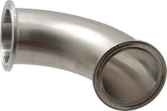 VNE - 2", Clamp Style, Sanitary Stainless Steel Pipe 90° Elbow - Tube OD Connection, Grade 304 - Eagle Tool & Supply