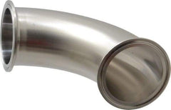 VNE - 2-1/2", Clamp Style, Sanitary Stainless Steel Pipe 90° Elbow - Tube OD Connection, Grade 304 - Eagle Tool & Supply