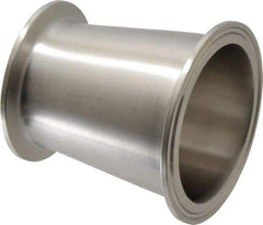 VNE - 2-1/2 x 2", Clamp Style, Sanitary Stainless Steel Pipe Concentric Reducer - Tube OD Connection, Grade 304 - Eagle Tool & Supply