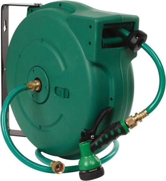 Value Collection - 65' Spring Retractable Hose Reel - 140 psi, Hose Included - Eagle Tool & Supply