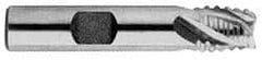 Interstate - 1-1/2" Diam, Coarse Pitch, 4" LOC, 6 Flute Cobalt Roughing Square End Mill - Uncoated, 6-1/2" OAL, 1-1/4" Shank Diam, Single End, Centercutting - Eagle Tool & Supply