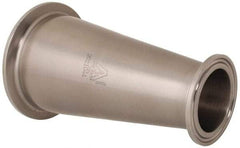 VNE - 2-1/2 x 1-1/2", Clamp Style, Sanitary Stainless Steel Pipe Concentric Reducer - Tube OD Connection, Grade 316/316L - Eagle Tool & Supply