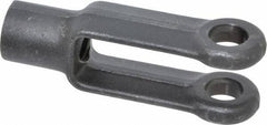 Jergens - 1/2-13 Thread, 1-1/8" Yoke Width, Carbon Steel, Tapped Yoke - 1/2" Hole Diam, 1-7/8" Hole Center to Neck, 15/16" Yoke Arm Height, 13/16" Neck Diam, 1-1/8" Neck Length, 3" OAL - Eagle Tool & Supply