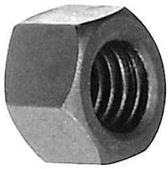 Jergens - 3/4-10 UNC Steel Right Hand Heavy Hex Nut - 1-1/8" Across Flats, 41/64" High, Black Oxide Finish - Eagle Tool & Supply