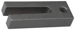 Gibraltar - 2" Wide x 1" High, Carbon Steel, Black Oxide Coated, Tapered, U Shaped Strap Clamp - 25/32" Stud, 3-1/2" Travel, 6" OAL, 3/4" Tapered Height, 5/8" Tapered Length - Eagle Tool & Supply