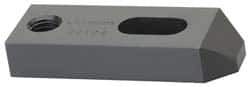 Jergens - 1" Stud, Low Carbon Steel, Plain Strap Clamp - 2" Travel, 10" OAL x 2" Wide x 1-1/2" High, Black Oxide Finish, Tapered Nose - Eagle Tool & Supply