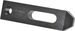 Jergens - 1/2" Stud, Low Carbon Steel, Plain Strap Clamp - 1-1/4" Travel, 4-1/2" OAL x 1-1/4" Wide x 3/4" High, Black Oxide Finish, Tapered Nose - Eagle Tool & Supply