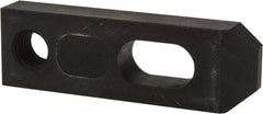 Jergens - 5/8" Stud, Low Carbon Steel, Plain Strap Clamp - 1/2" Travel, 4" OAL x 1-1/4" Wide x 5/8" High, Black Oxide Finish, Tapered Nose - Eagle Tool & Supply