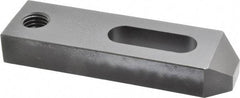 Jergens - 5/8" Stud, Low Carbon Steel, Plain Strap Clamp - 1-1/4" Travel, 5" OAL x 1-1/2" Wide x 3/4" High, Black Oxide Finish, Tapered Nose - Eagle Tool & Supply