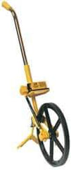 Trumeter - 10,000' Counter Limit, 39" OAL, Yellow/Chrome Measuring Wheel - 2.5" Accuracy per 100", Measures in Feet & Inches - Eagle Tool & Supply