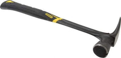 Stanley - 1-3/4 Lb Head, Straight Rip Claw Framing Hammer - 16" OAL, Forged Steel Head, 1-3/8" Face Diam, Checkered Face, Steel Handle with Grip - Eagle Tool & Supply