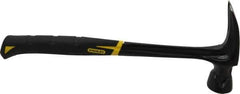 Stanley - 1-3/8 Lb Head, Straight Rip Claw Framing Hammer - 16" OAL, Forged Steel Head, 1-5/16" Face Diam, Smooth Face, Steel Handle with Grip - Eagle Tool & Supply