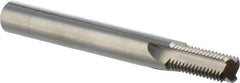 Scientific Cutting Tools - 1/4-19, 3/8-19 Thread, 3/8" Shank Diam, Bright Coating, Solid Carbide Straight Flute Thread Mill - 4 Flutes, 3-1/2" OAL, 1/4" Min Noml Diameter - Eagle Tool & Supply
