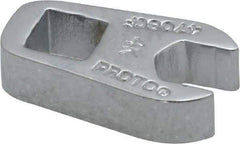 Proto - 1/4" 1/4" Drive Chrome Open End Crowfoot Wrench - 17/32" Head Diam x 1/4" Head Thickness - Eagle Tool & Supply