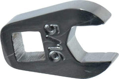 Proto - 5/16" 1/4" Drive Chrome Open End Crowfoot Wrench - 21/32" Head Diam x 1/4" Head Thickness - Eagle Tool & Supply