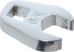 Proto - 3/8" 1/4" Drive Chrome Open End Crowfoot Wrench - 25/32" Head Diam x 1/4" Head Thickness - Eagle Tool & Supply