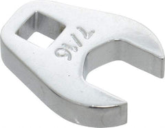 Proto - 7/16" 1/4" Drive Chrome Open End Crowfoot Wrench - 7/8" Head Diam x 1/4" Head Thickness - Eagle Tool & Supply