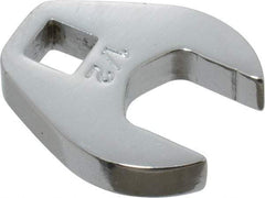 Proto - 1/2" 1/4" Drive Chrome Open End Crowfoot Wrench - 1-1/32" Head Diam x 1/4" Head Thickness - Eagle Tool & Supply