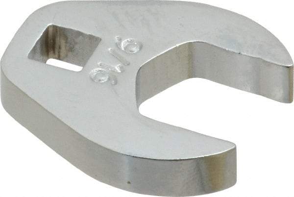 Proto - 9/16" 1/4" Drive Chrome Open End Crowfoot Wrench - 1-1/8" Head Diam x 1/4" Head Thickness - Eagle Tool & Supply