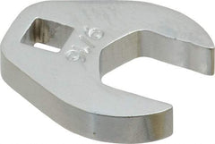 Proto - 9/16" 1/4" Drive Chrome Open End Crowfoot Wrench - 1-1/8" Head Diam x 1/4" Head Thickness - Eagle Tool & Supply